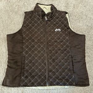 Equine Couture Natasha Vest Womens Size XXXL (3X) Quilted Horse Riding Brown/Tan